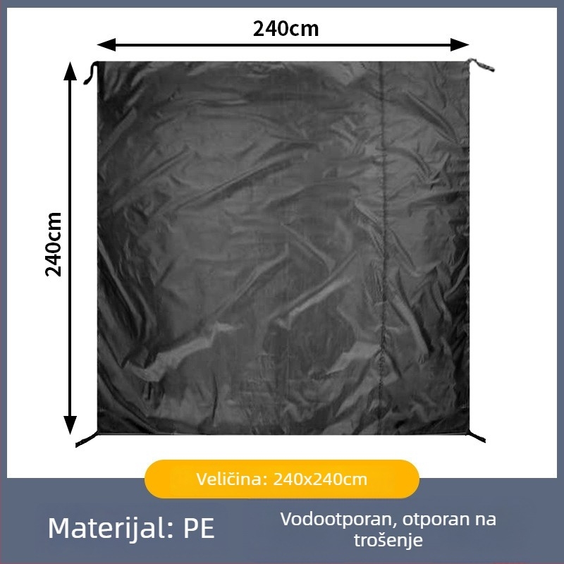 Šesterokutna podloga za pod šatora – otporna na habanje, vodootporna i otporna na vlagu, PE podloga za kampiranje (za više osoba, može se spojiti)