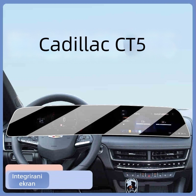 Staklena zaštita zaslona navigacije za Cadillac XT5 (2024–2025), CT5 CT6 XT4; jednodijelno oblikovanje, otporno na otiske prstiju