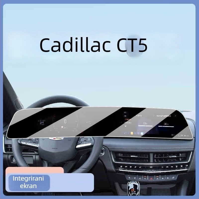 Staklena zaštita zaslona navigacije za Cadillac XT5 (2024–2025), CT5 CT6 XT4; jednodijelno oblikovanje, otporno na otiske prstiju