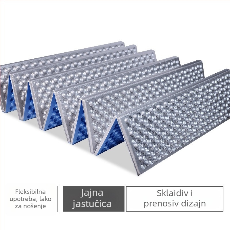 Kamp spavaći madrac s sklapanjem dizajna jajnog gnijezda, tkanina s aluminijskom folijom, Xpe materijal, 399 g, model Ks-fcd06