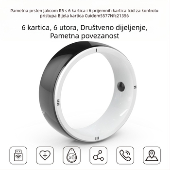 Jakcom R5 pametni prsten za pristup s 6 karticama (2 IC, 2 ID, 2 NFC) – memorija 100