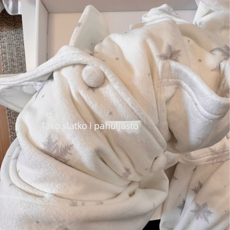 Ženski set pidžama – Island Velvet, debela toplina, dugi rukavi, gornji dio s reverom i hlače, pogodno za vanjsku upotrebu