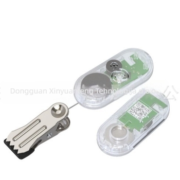 2.4G inteligentna oznaka za pronalaženje predmeta sa zvukom i svjetlom, model XYF-68, PC kućište, baterija 2450×1, domet pronalaženja 1-60 m