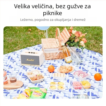 KingCamp vanjska piknik prostirka, prijenosna kamping podloga, otporna na vlagu, za 4–6 osoba, model KP2003