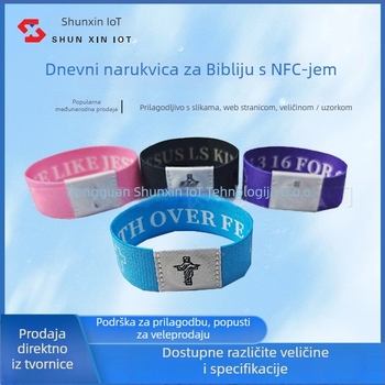 RFID elastična narukvica s NFC – domet čitanja 1–5 cm, čip za čitanje/pisanje, memorija 1024, HF pasivno