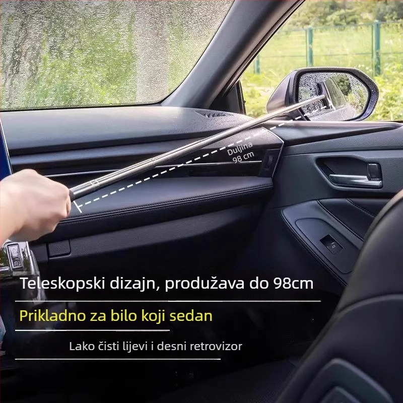 Brisač za retrovizor, nehrđajući čelik, bez prilagodbe