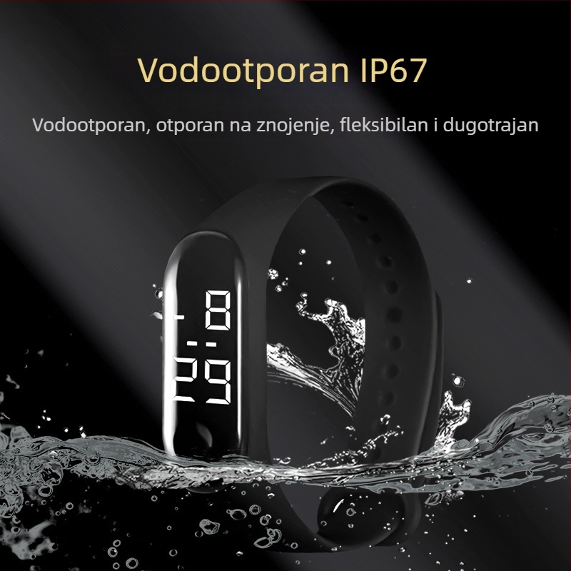 Pametni IC narukvica s RFID — NFC senzor otiska prsta i zaključavanje, M1 čip, domet čitanja i pisanja kartice 1–5 cm, 1024 memorije, HF RFID, pasivno napajanje