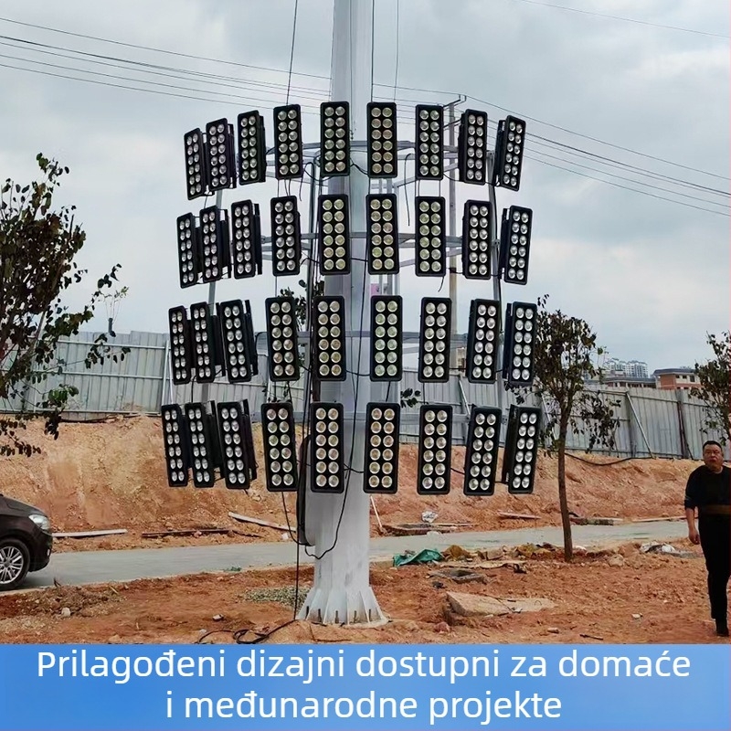Visoko snage solarna rasvjeta za vrt, IP65 vodootporna, kontrola svjetla, 100 W, 6 V, trajanje 6–12 sati