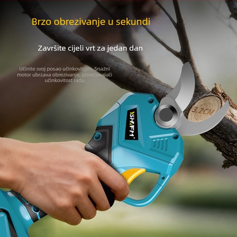 32-dijelni set vrtnih alata s električnim rezačem, prijenosni punjivi rezač za voćke