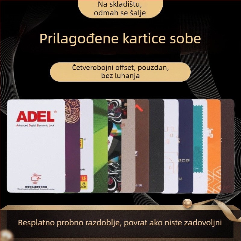 Pametna hotelska kartica za pristup sobi (senzor A90/A93), PVC, s prilagođenom otiskom