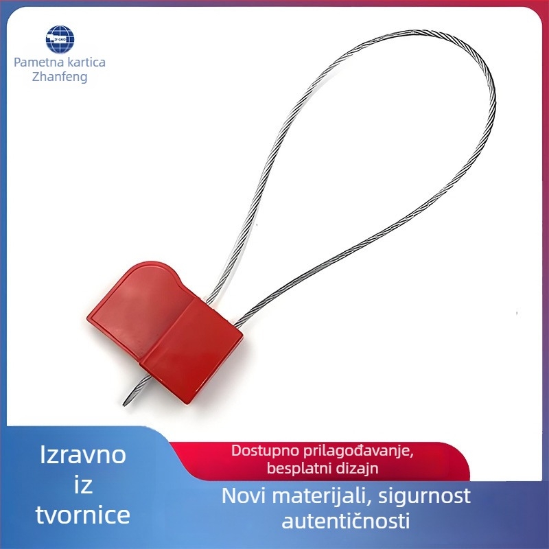  Elektronički plombni etiket RFID - Čip: Kartica za čitanje/pisanje; Doseg čitanja: 5; Vrijeme čitanja/pisanja: 0,1; Životnost brisanja: 100 000 puta; Nosiva frekvencija: Visokofrekvencijski RFID