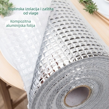 Unutarnji liner za ormane i ladice od PE-a, bez ljepila, vodootporan i otporan na vlagu, s aluminijskim folijom; PE 98%, PVC 2%