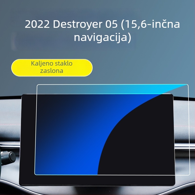 BYD Destroyer 05 Zaštitna folija za središnji zaslon – kaljeno staklo za zaslon instrumenata i navigacije