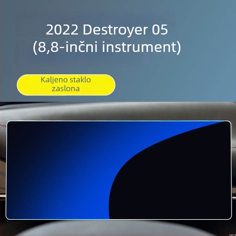 BYD Destroyer 05 Zaštitna folija za središnji zaslon – kaljeno staklo za zaslon instrumenata i navigacije