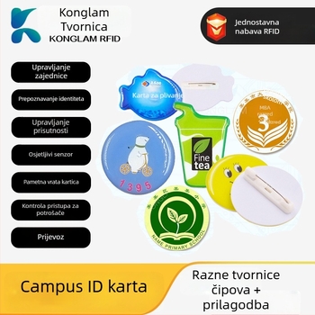 NFC ICID kampusna značka s kartom za čitanje i pisanje, vrijeme čitanja/pisanja 0,1, život zapisivanja 100000, pasivna visokofrekvencijska karta