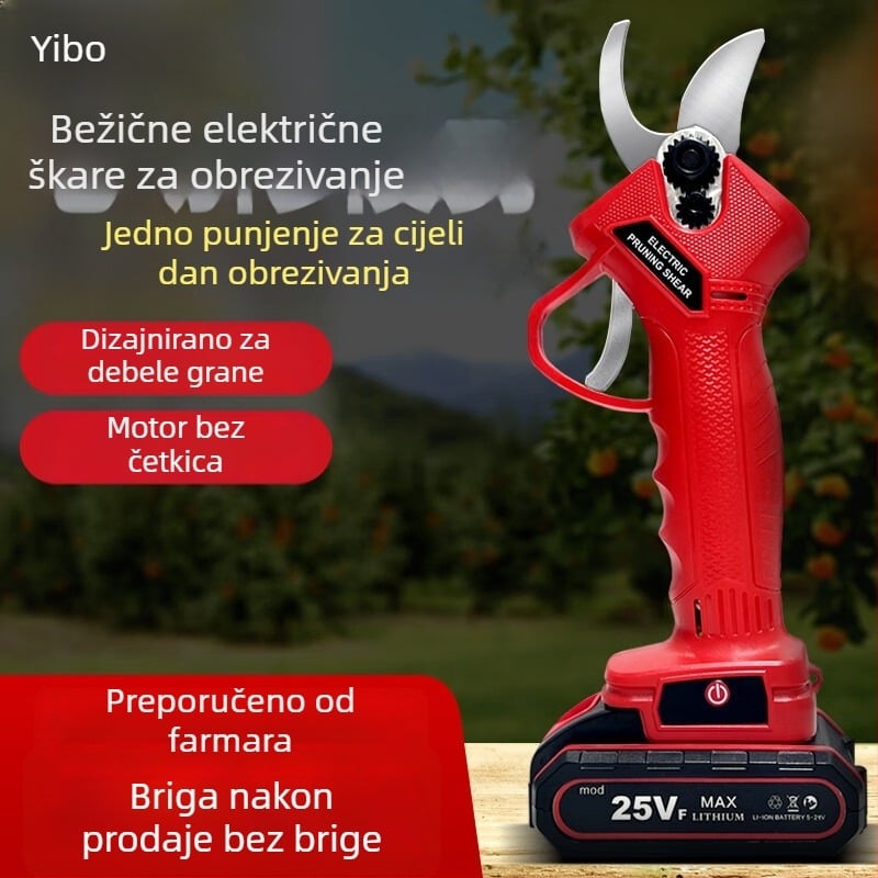 Nožice za podrezivanje s litijskom baterijom, 21V, raspon 16,8–21V, za grane