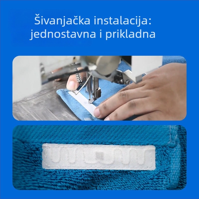 RFID oznaka za odjeću za pranje – UHF, 128‑bajt memorije, čitanje/pisanje 0,1 s, ISO18000-6C, pasivna