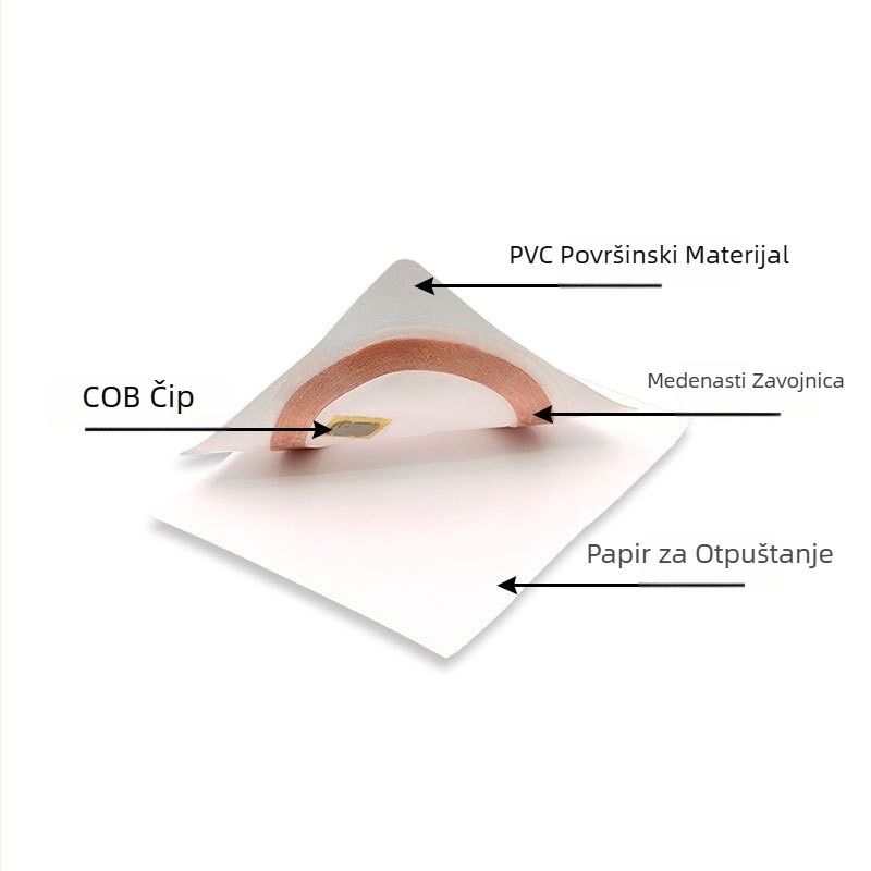 Bezkontaktna pametna kartica, TK4168 čip, 125 kHz, 64 bajta memorije, 100k ciklusa zapis/brisanje, brend BINGRFID