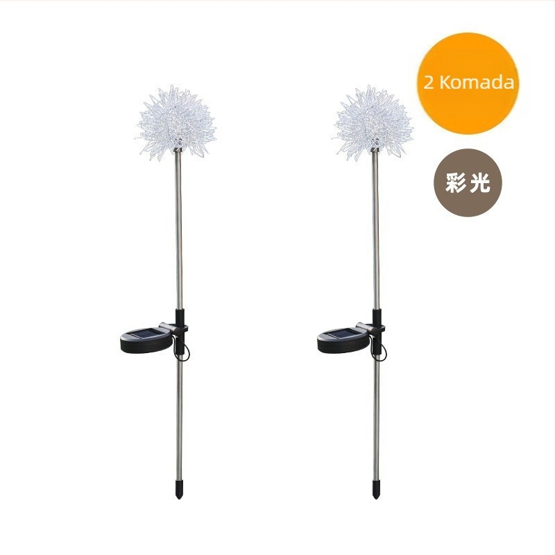 Solarna vrtna lampa u obliku maslačka, IP65 vodootporna, aluminijska žica kugla, pokriće 1–3 m², trajanje osvjetljenja 6–12 sati, 0.04W