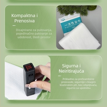 Jednokratno debeli ručnici za kupanje i kosu, individualno zapakirani, od netkanog materijala, upijanje vode 5–10 s, za putovanja, hotele, frizerske i kozmetičke salone