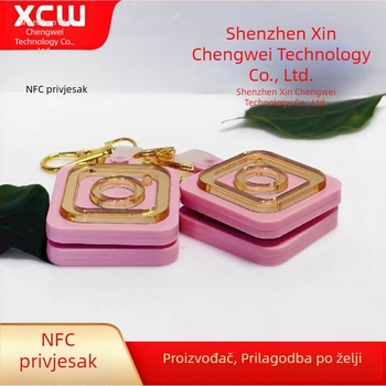 Prilagodljiv NFC privjesak za ključe NTAG213, akril, za društvene mreže