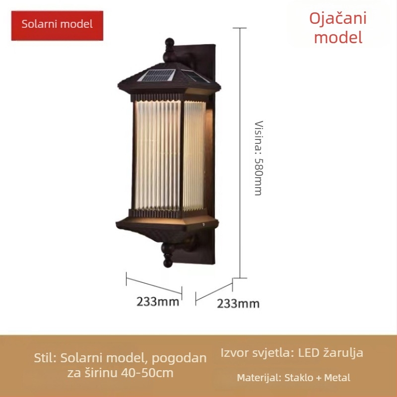 Vanjska zidna svjetiljka MS-CH58 IP55 LED 5730, 10W, s daljinskim upravljačem