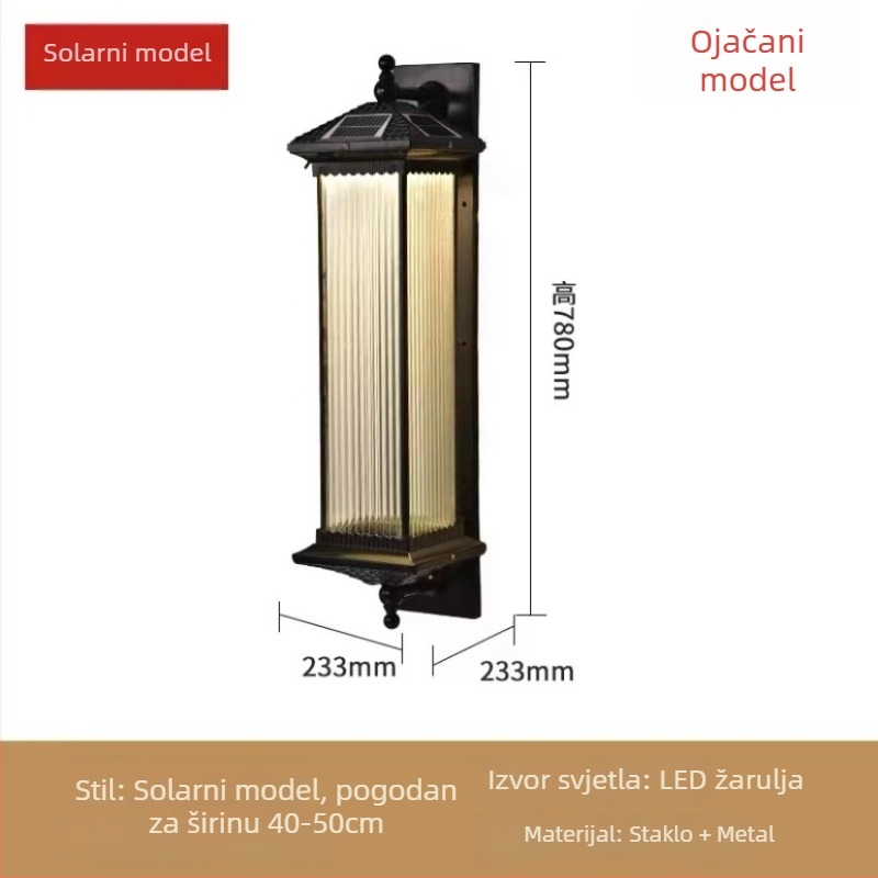 Vanjska zidna svjetiljka MS-CH58 IP55 LED 5730, 10W, s daljinskim upravljačem