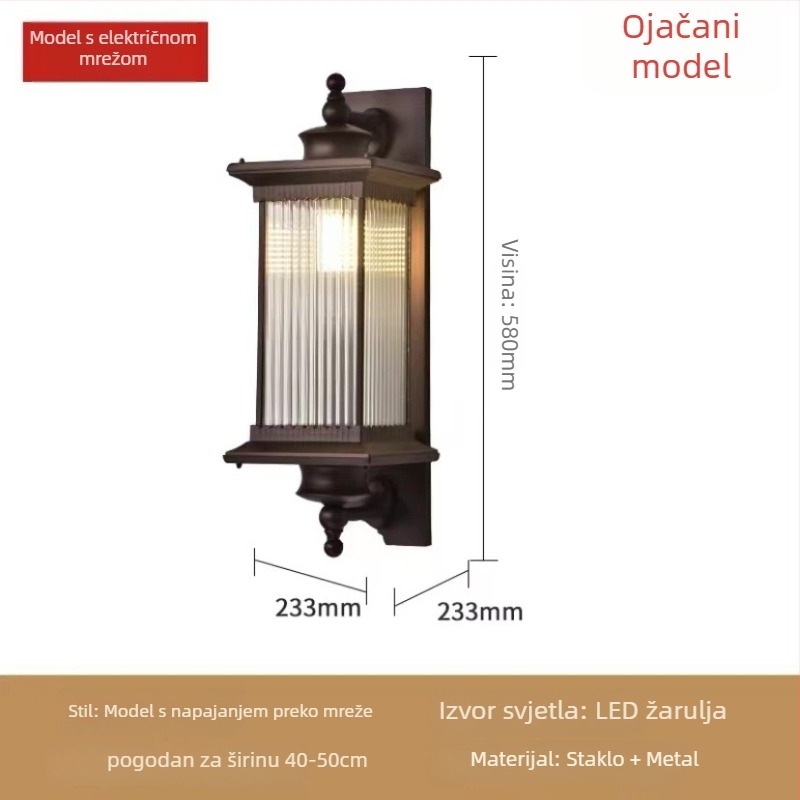 Vanjska zidna svjetiljka MS-CH58 IP55 LED 5730, 10W, s daljinskim upravljačem