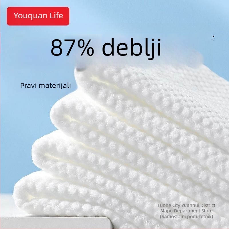 Excellent Life Veliko pakiranje visećih jednokratnih mekanih salveta za lice, suho i mokro, dvostruka uporaba za uklanjanje šminke