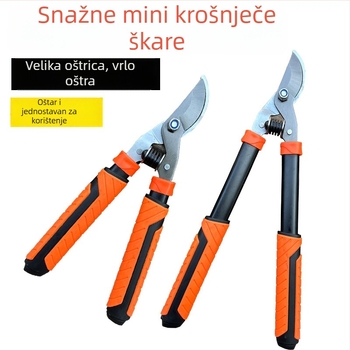 GRANPA škare za podrezivanje grana – nože od mangan čelika, 0.9 kg, držač od čelične cijevi/aluminijskog legura, kompaktni vrtni alat