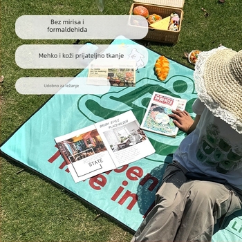 Piknik podloga - ultra tanka, vodootporna i otporna na pijesak, 115 g, za 4-6 osoba, prijenosna podloga od Oxford platna