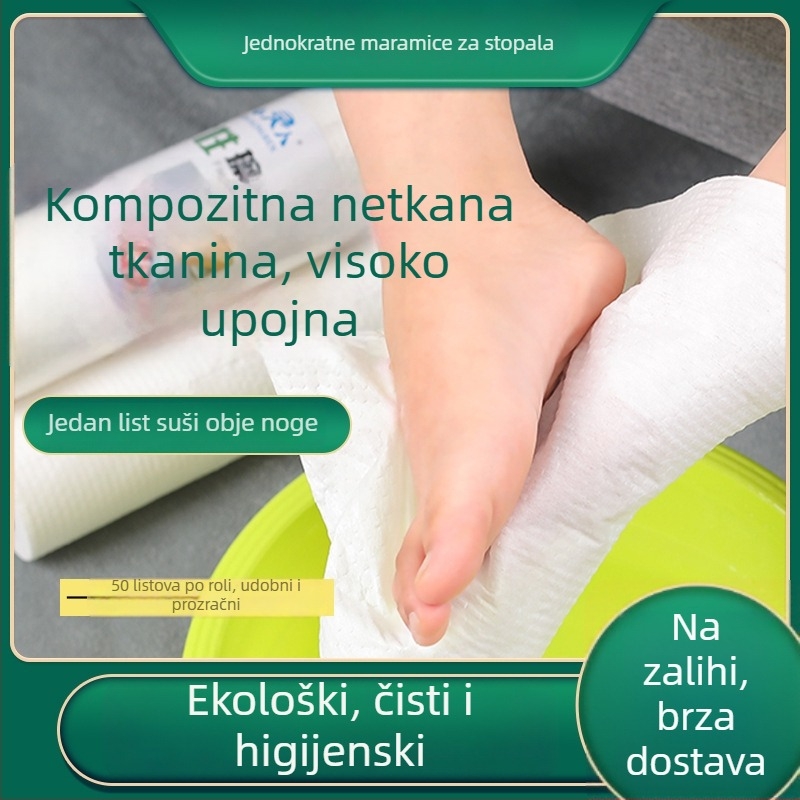 Jednokratne maramice za stopala od netkanog materijala, upijajuće i brzo sušeće, za hotele i studentske domove