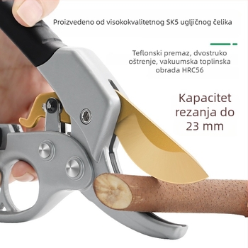 SUNSHINE trostupanjske rezačice s rešetnim mehanizmom, titanijskim premazom, za vrt i rezanje voćnih stabala