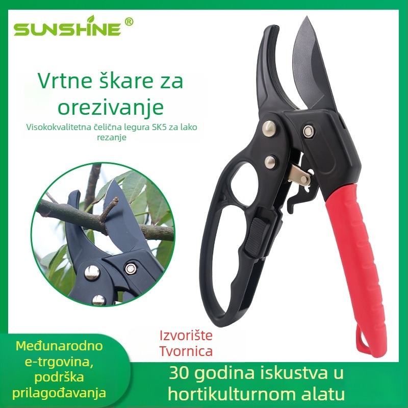 SUNSHINE trostupanjske rezačice s rešetnim mehanizmom, titanijskim premazom, za vrt i rezanje voćnih stabala