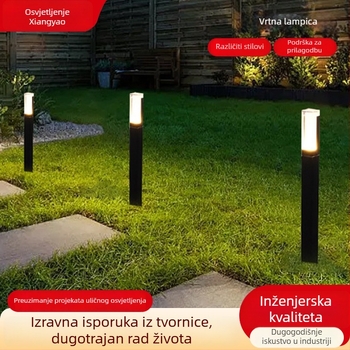 Vanjska lampica za travnjak – bakreno kućište, IP55, 10W izvor svjetla, geometrijski/abstraktan dizajn, kontinuirano vrijeme svjetljenja 12–16 sati