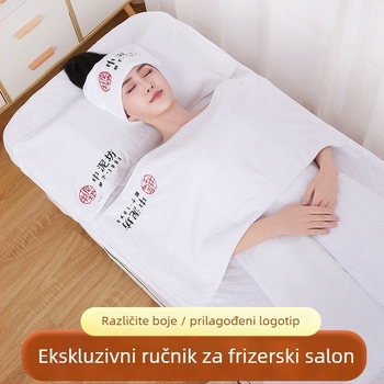 Koralni flis ručnik za salone ljepote s prilagođenim logotipom – graviranje i vezenje; 350 g; jednostavno vlakno; proizvodni proces: vezenje, šivanje i tisak