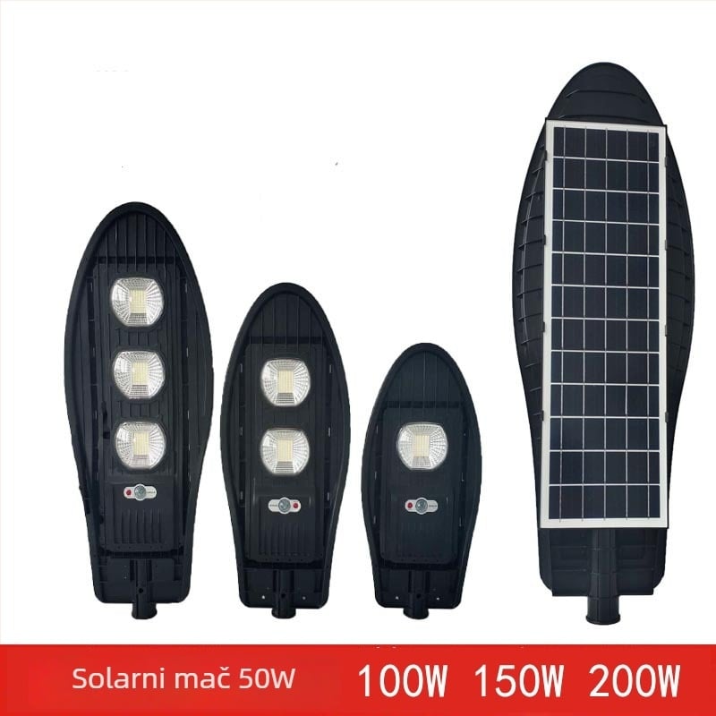 Solarni vanjski reflektor za dvorište, vodootporna dekorativna svjetiljka za travnjak, 100W sa senzorom