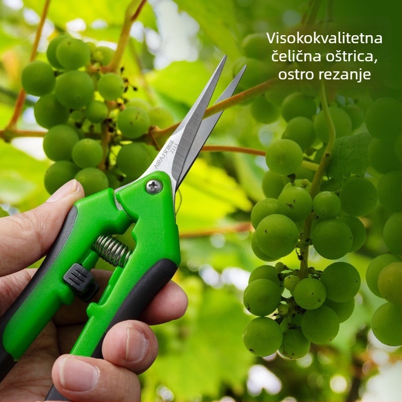Xinshuang vrtne škare za podrezivanje grana, cvijeća, plodova i povrća, s funkcijom berbe plodova i alatom za grožđe