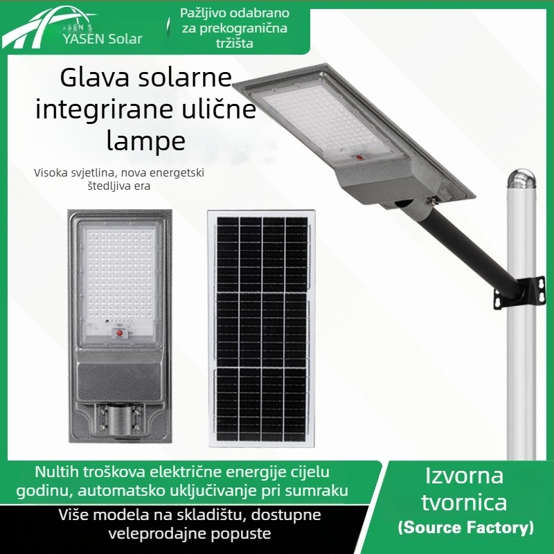 Solarna vanjska rasvjeta za kućni vrt – IP65 LED, 100W, 6V, Daljinski upravljač, Životni vijek 5–8 godina