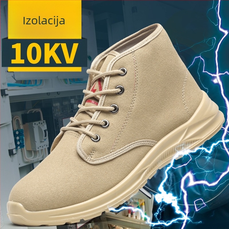 Izolirane cipele za elektrikare, kanvas gornji dio srednje visine, marka Yifu, izolacija 10 kV
