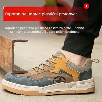 Izolirane zaštitne cipele za posao, otporne na udarce i probijanje, suede + mikrovlakna koža, niski gornji dio