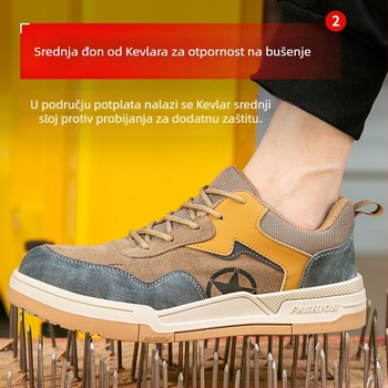 Izolirane zaštitne cipele za posao, otporne na udarce i probijanje, suede + mikrovlakna koža, niski gornji dio