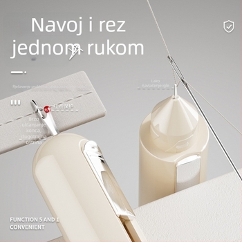 Pet u jednom alatu za niti – Prijenosni ručni šivaći alat za kućnu upotrebu, višenamjenski odabirač konca i rezač šavova