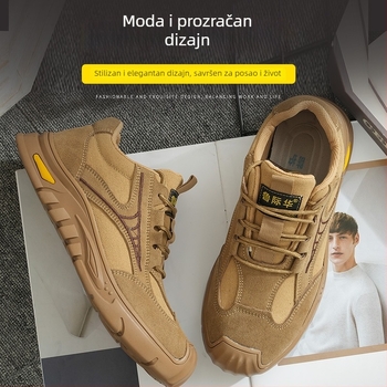 Muške cipele za zaštitu na radu – izolirane, prozračne, čelična zaštita prstiju, otporne na probijanje, protuklizne, velur gornji dio, niski kroj