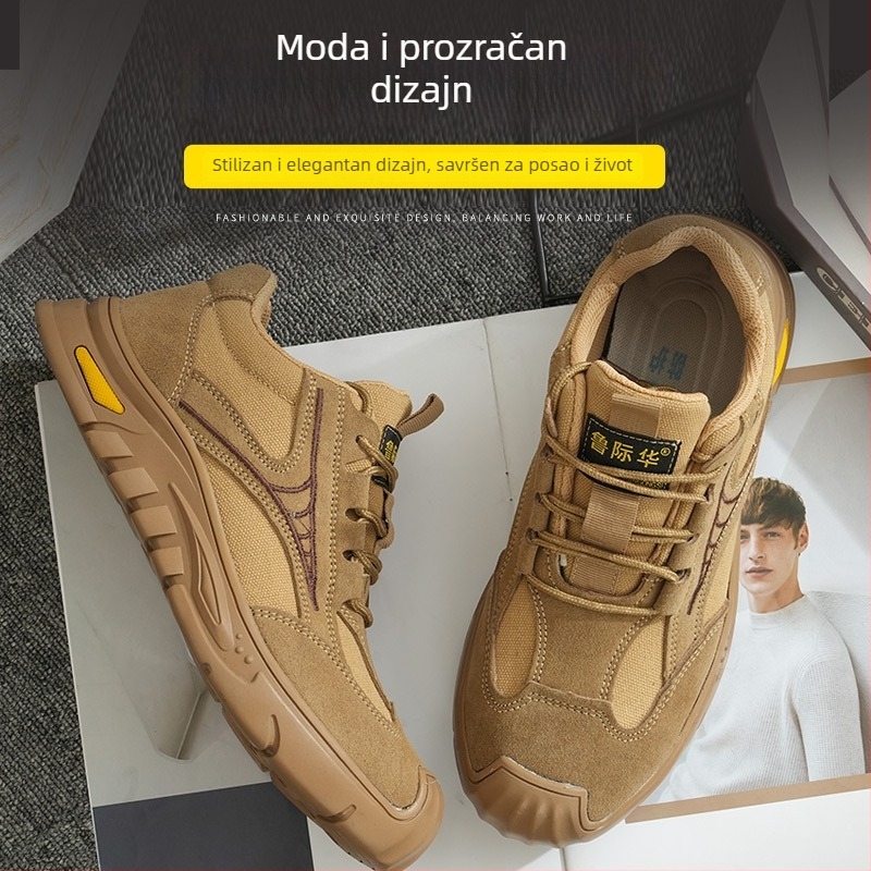 Muške cipele za zaštitu na radu – izolirane, prozračne, čelična zaštita prstiju, otporne na probijanje, protuklizne, velur gornji dio, niski kroj