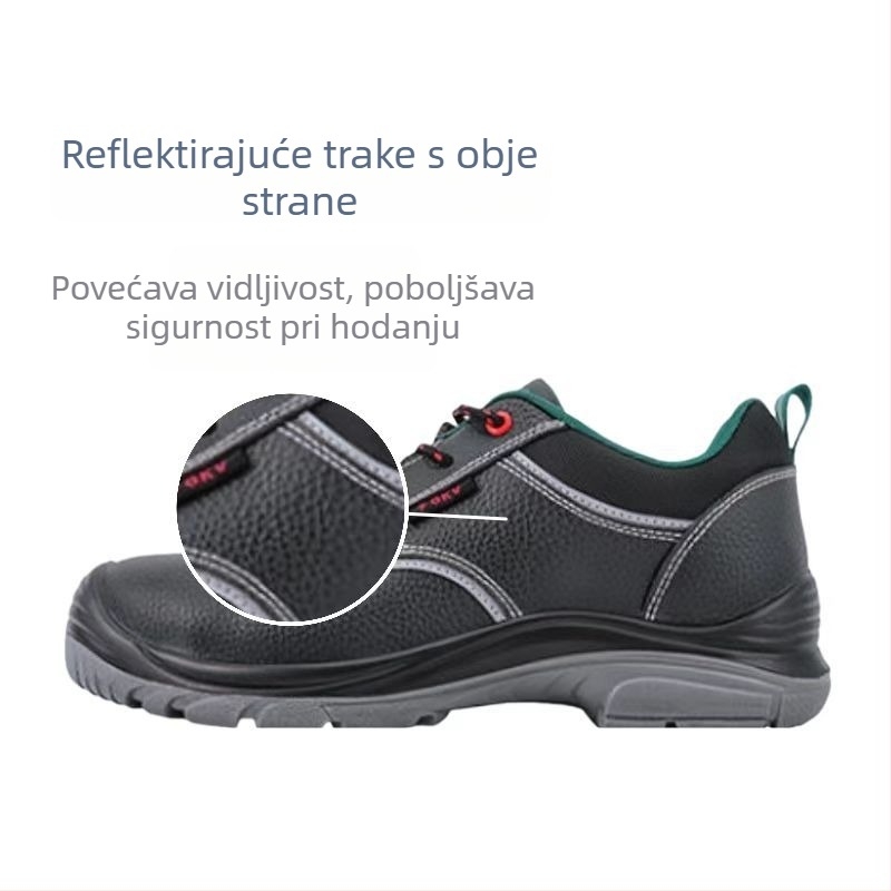 Izolirane radne cipele s zaštitom prstiju — električna izolacija, protuklizne, otporno na udarce, gornji dio od teleće kože, niski gležanj, model FF003-35