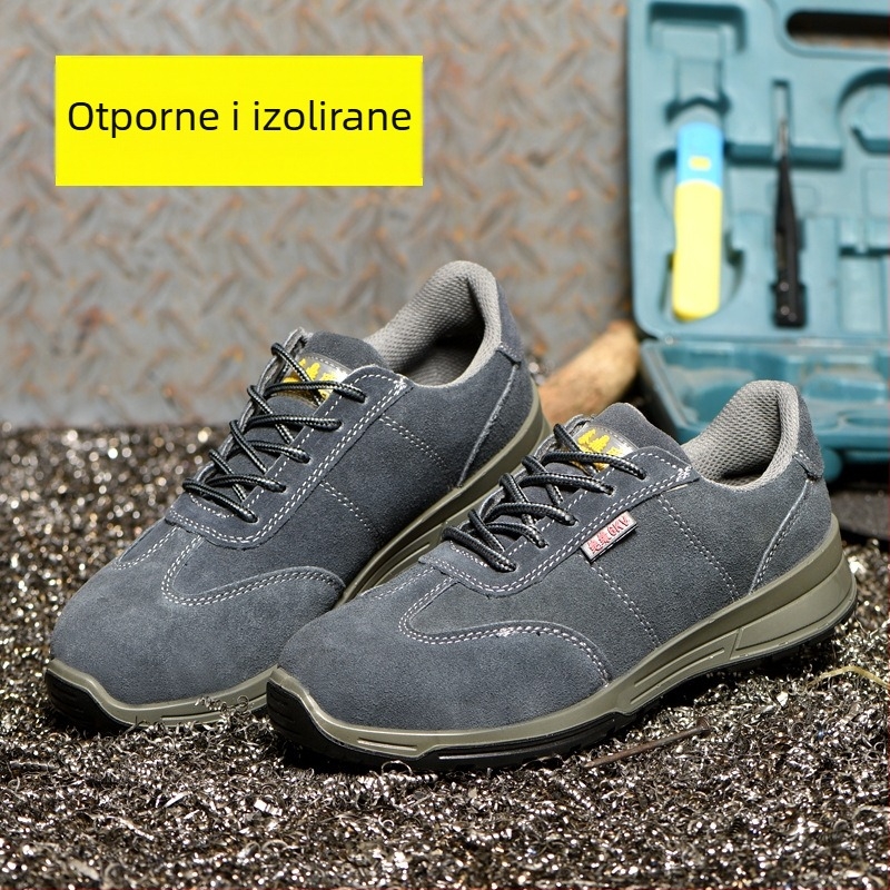 Izolirane radne cipele s električnom izolacijom 6 kV, gornji dio od suedea, niski kroj, otporno na probijanje i lomljenje, za električare, građevinare, kemijsku industriju, stroje i automobilsku industriju
