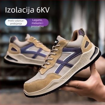 Izolirane sigurnosne cipele 6KV – otporne na udarce i probijanje, prozračne, niskog profila, kožni gornji dio, PU đon