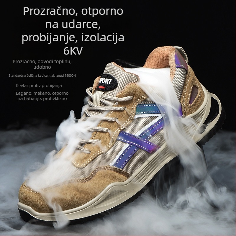 Izolirane sigurnosne cipele 6KV – otporne na udarce i probijanje, prozračne, niskog profila, kožni gornji dio, PU đon