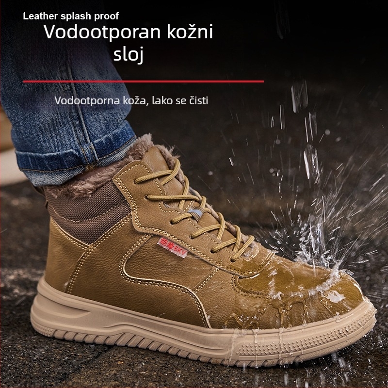 Izolirane radne cipele s mikrovlaknenom kožom, vodootporne i otporne na ulje, lagane, otporne na probijanje i udarce, niski gornji dio